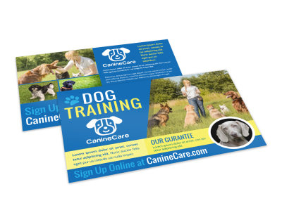 Dog Training Postcard Template qmfh28k9gq preview